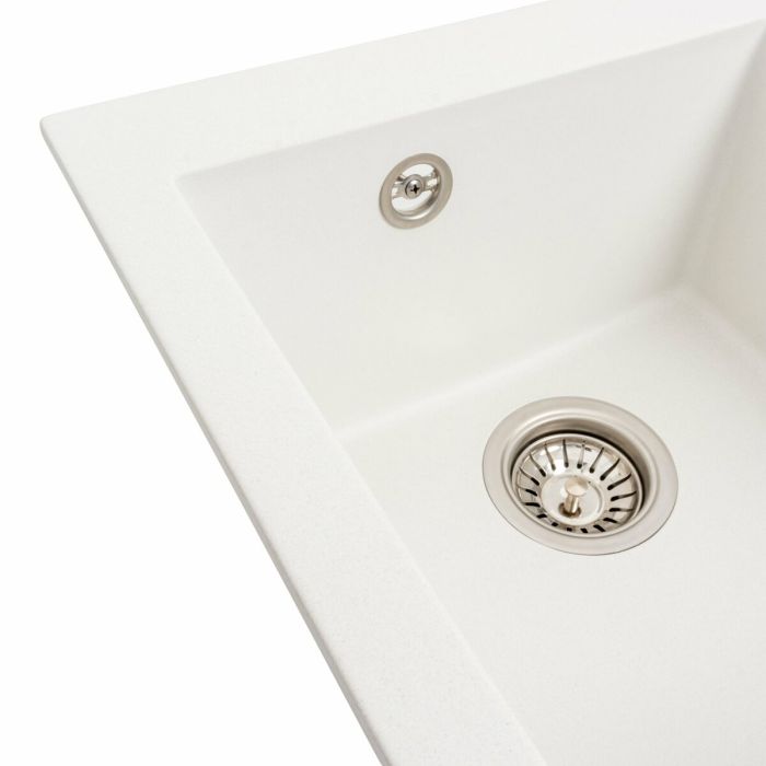 Гранитная мойка для кухни Platinum 4150 SOKIL матовая (белоснежная), ЦЕНТР