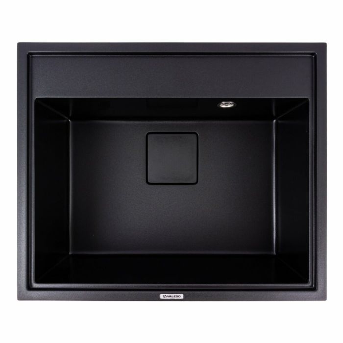 Гранитная мойка VALESO 6050 SHERLIT (черная), ЦЕНТР