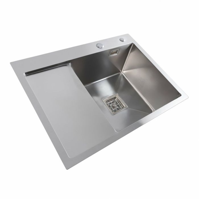 Кухонная мойка Platinum Handmade 65*50 R (квадратный сифон 3,0/1)