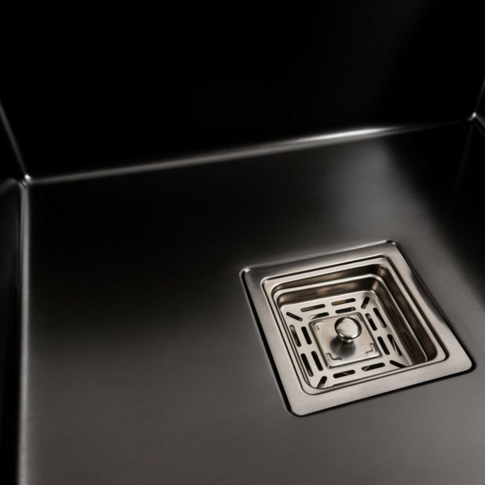 Кухонна мийка Platinum Handmade 78*50В L PVD чорна (товщина 3.0/1.0 мм)