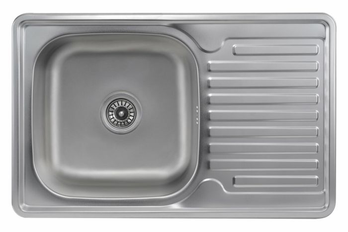 Кухонная мойка из нержавеющей стали Platinum САТИН 7850 (0,8/180 мм), R