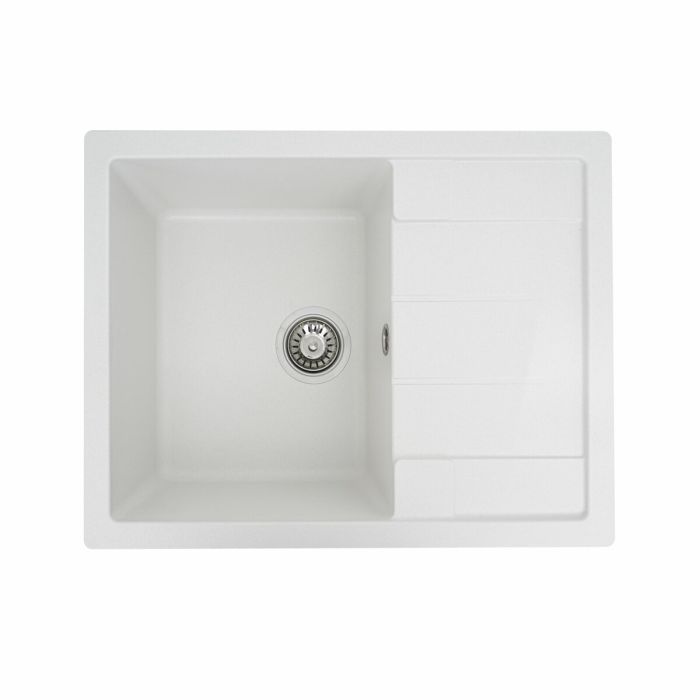 Гранитная мойка для кухни Platinum 6550 INTENSO матовая Белоснежная, R