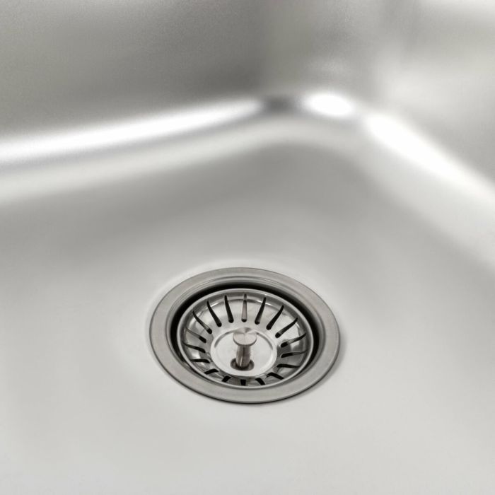 Кухонная мойка из нержавеющей стали закругленная Platinum САТИН 7848 (0,8/180 мм), R