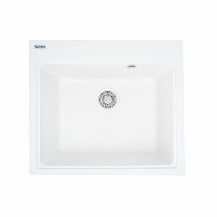 Мойка гранитная Platinum 5852 VESTA матовая Белоснежная, ЦЕНТР