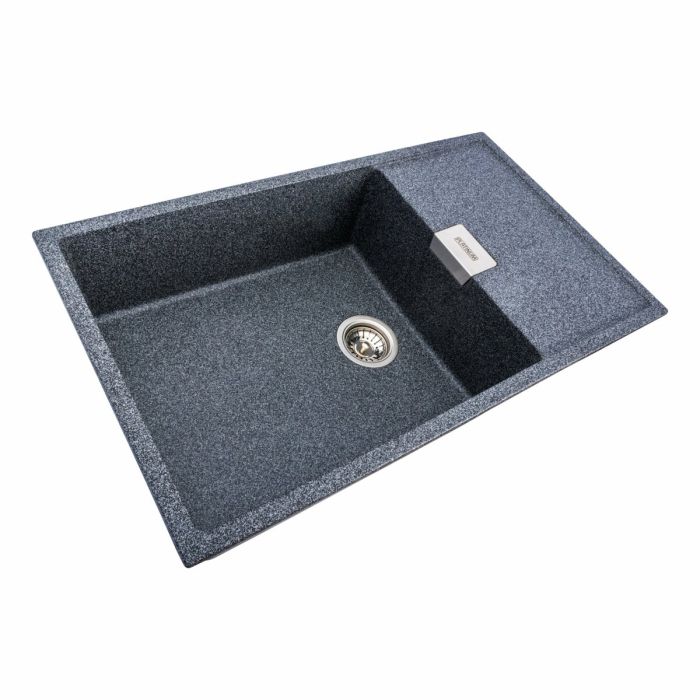Гранитная мойка для кухни Platinum 8650 DIAMOND матовая (графит)