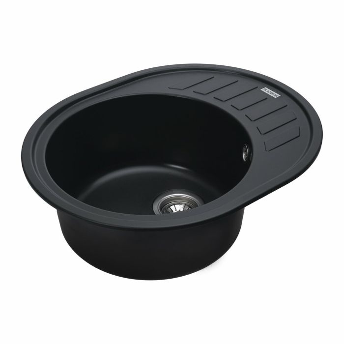 Гранитная мойка для кухни Platinum 6250 SOUL матовая Черная