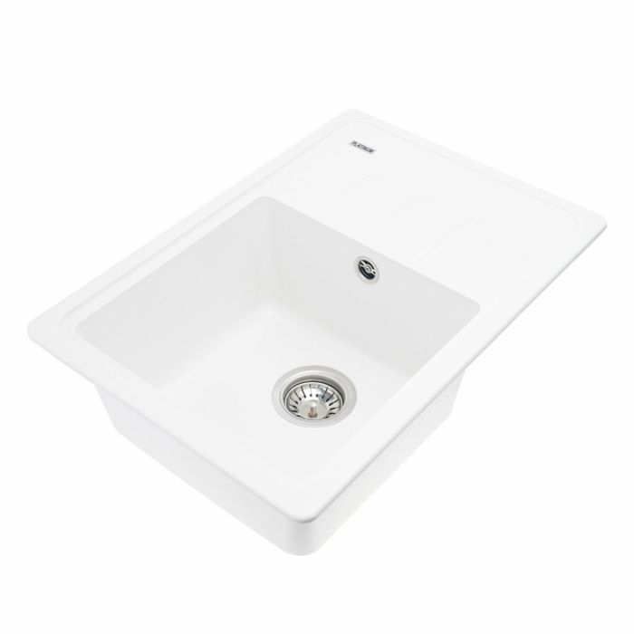 Гранітне миття для кухні Platinum 6243 LIANA матова Білосніжна, L