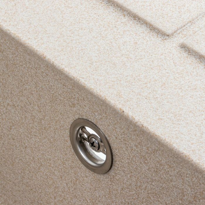 Гранитная мойка для кухни Platinum 6550 LOTOS матовая Сафари, L