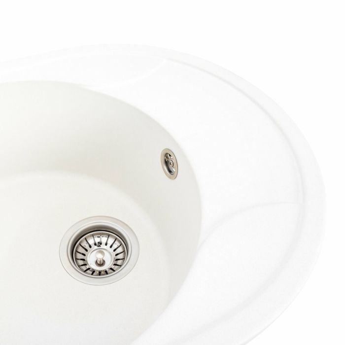 Гранитная мойка для кухни Platinum 5847 ONYX матовая (белоснежная), R