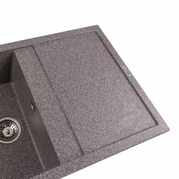 Гранитная мойка для кухни Platinum 7950 Selena матовая Микс, L