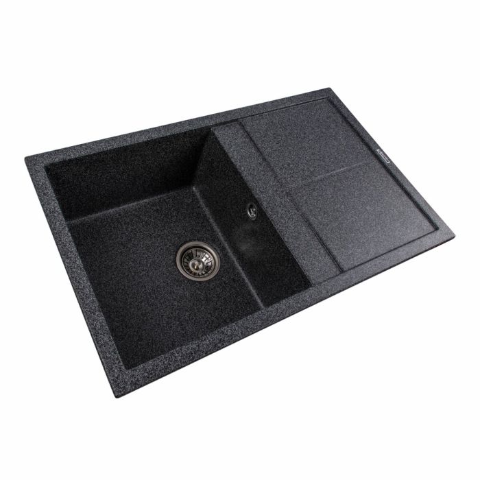 Гранитная мойка для кухни Platinum 7950 Selena матовая Графит, L