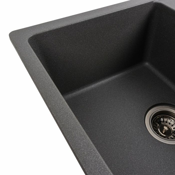 Гранитная мойка для кухни Platinum 6250 ZIRKONE матовый Серый муссон, R