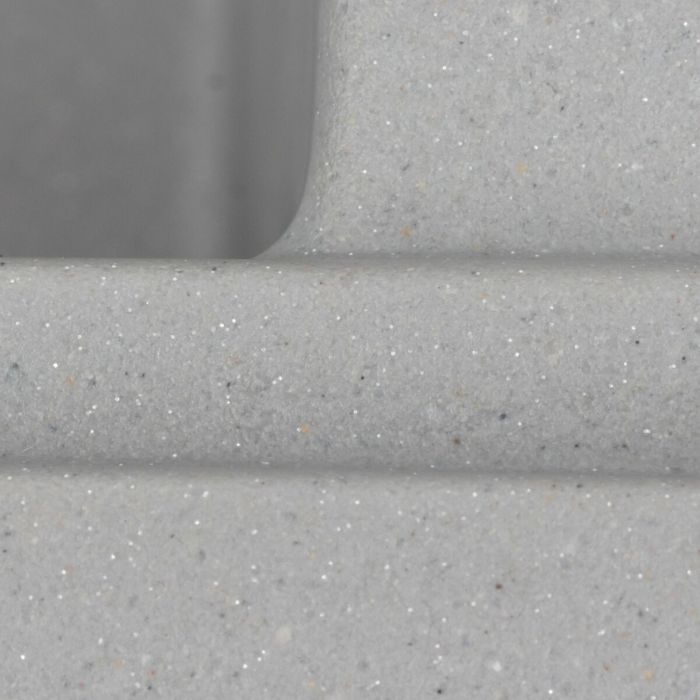 Гранитная мойка для кухни Platinum 7950 AZURIT матовый Серый металлик, R