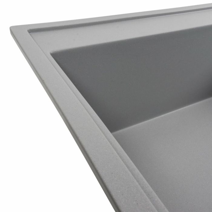 Гранитная мойка для кухни Platinum 7950 AZURIT матовый Серый металлик, ЦЕНТР