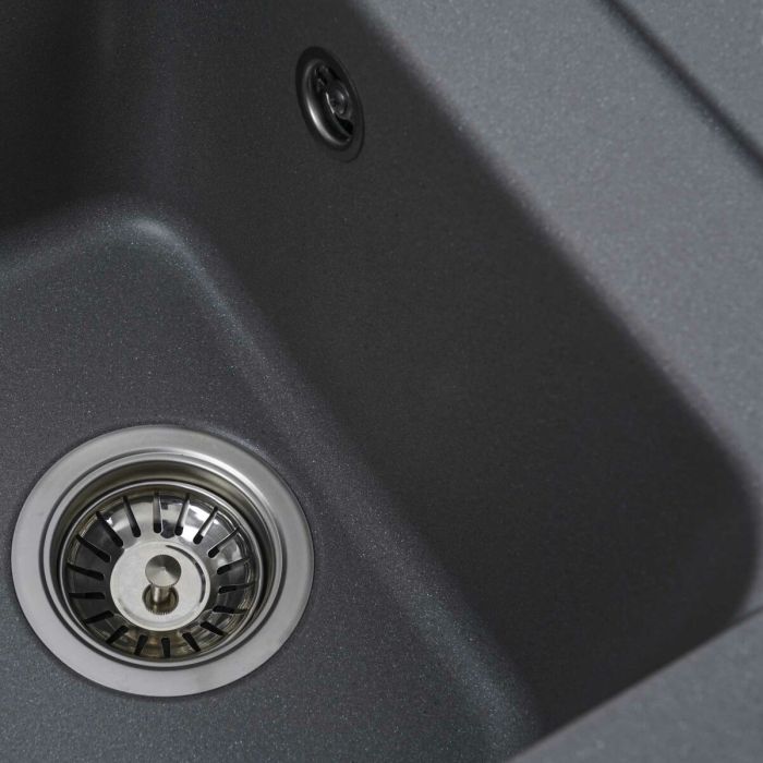 Гранитная мойка для кухни Platinum 4050 KORRADO матовая Серый муссон, R