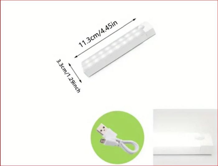 Led светильник (10см) на аккумуляторе ночник с датчиком движения