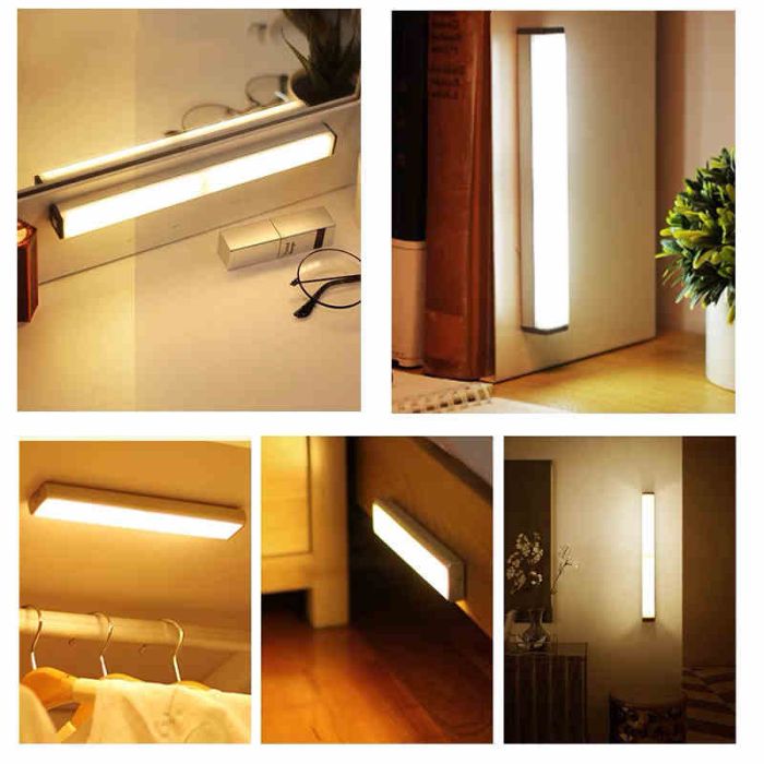 Led светильник на аккумуляторе с датчиком движения (20см) ночник