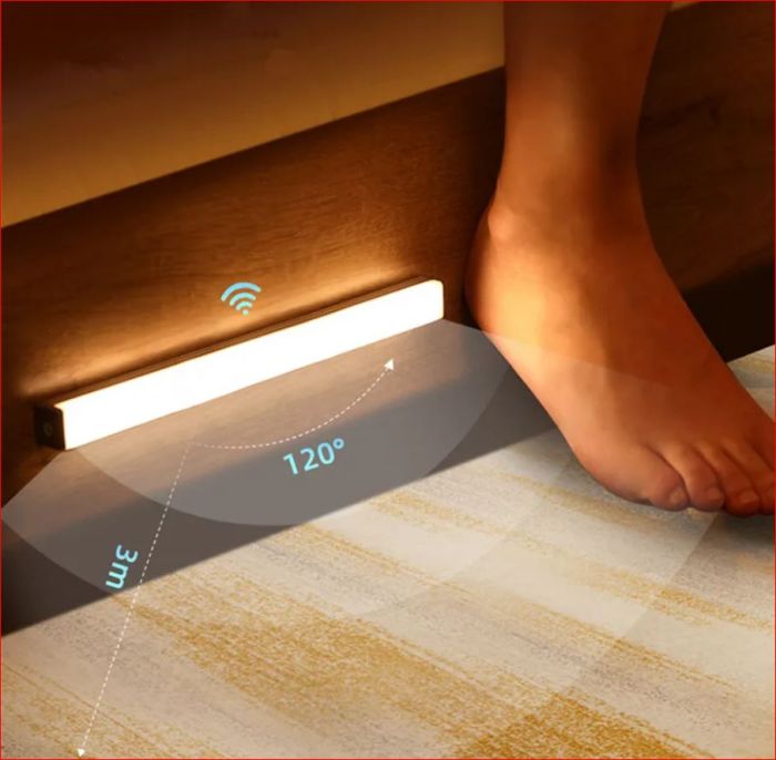 Led светильник на аккумуляторе с датчиком движения (20см) ночник