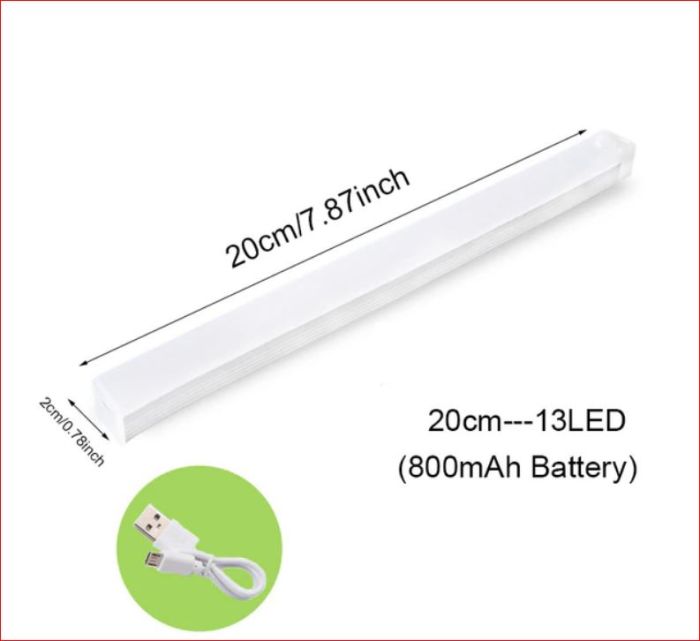 Led светильник на аккумуляторе с датчиком движения (20см) ночник