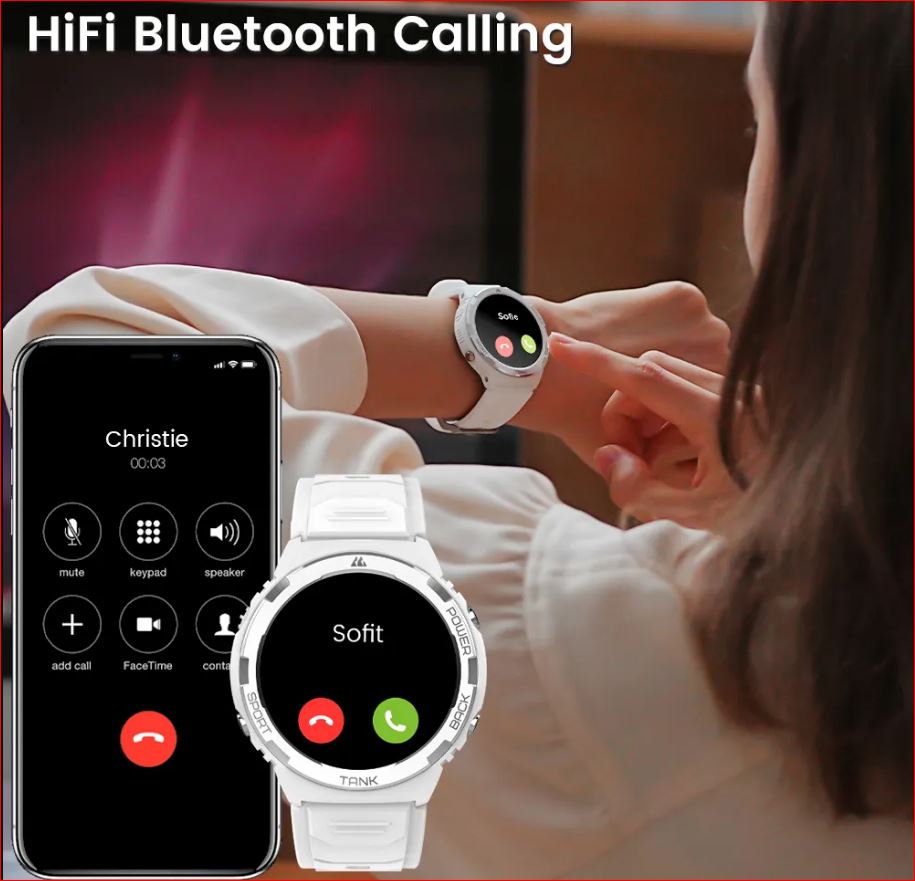 Bluetooth-вызовы Kospet Tank S1